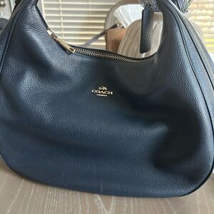 Coach Dark Blue Leather Hobo Bag